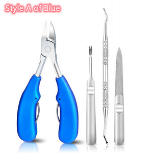 Toe Nail Clippers Nail Correction Thick Nails Ingrown Toenails Nippers Cutters Dead Skin Dirt Remover Pedicure Care Tool 2021