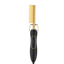Load image into Gallery viewer, Hair and beard Straightener Flat Irons 2 in 1 Straightening Brush Hot Heating Comb Hair/ beard Straight Corrugation Curling Iron Hair Curler Comb