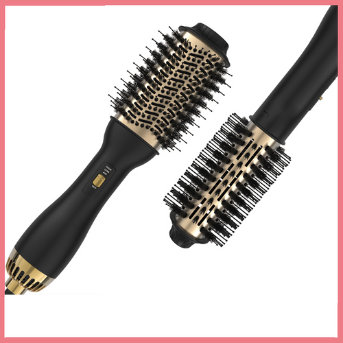 LISAPRO 1000W One-Step Hot Air Brush;Volumizer PLUS 2.0 Hair Dryer and Hair Styler New Black Golden Hair Curler Brush
